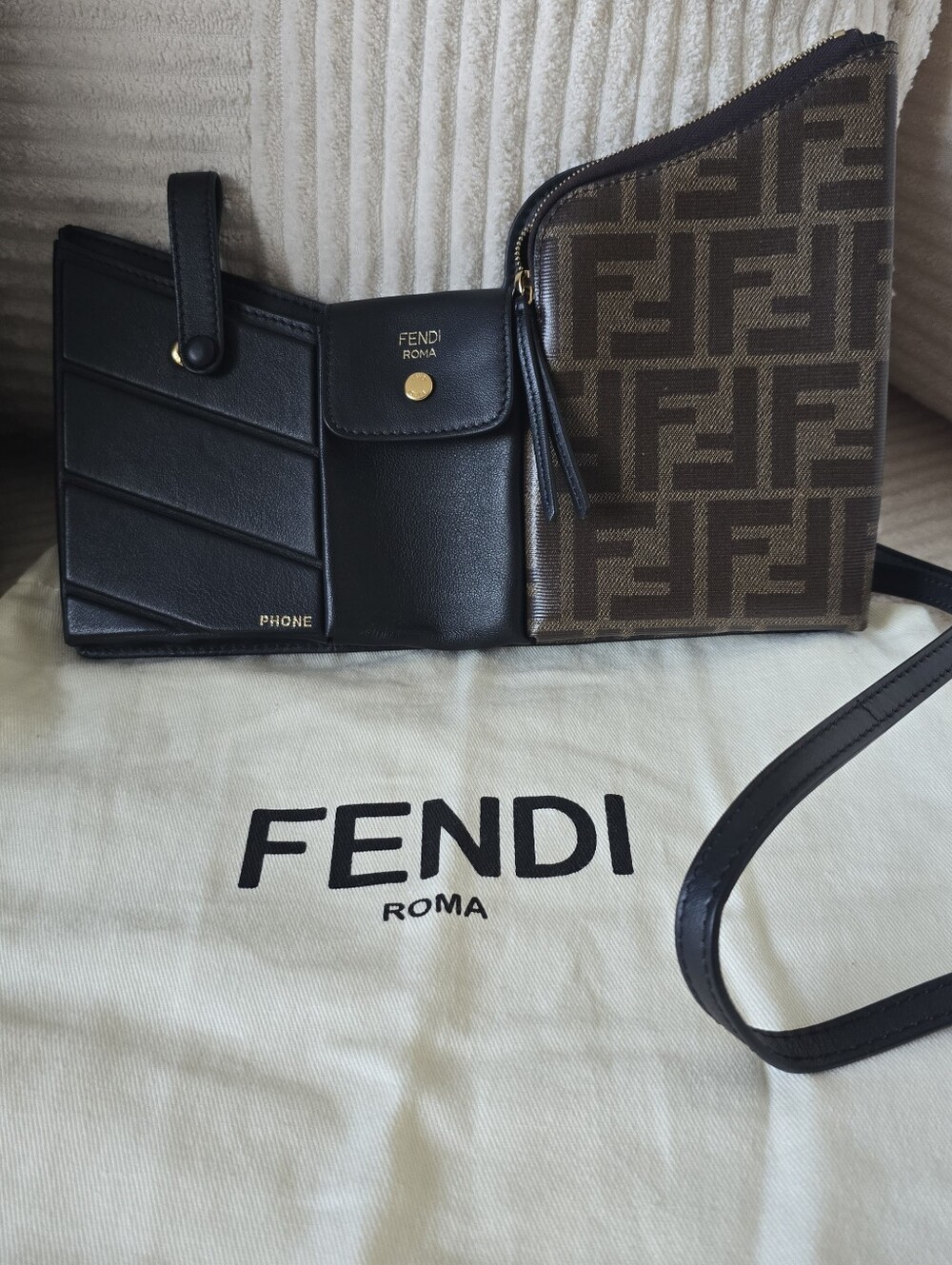 Fendi Mini Zucca 3 Pocket Crossbody Bag